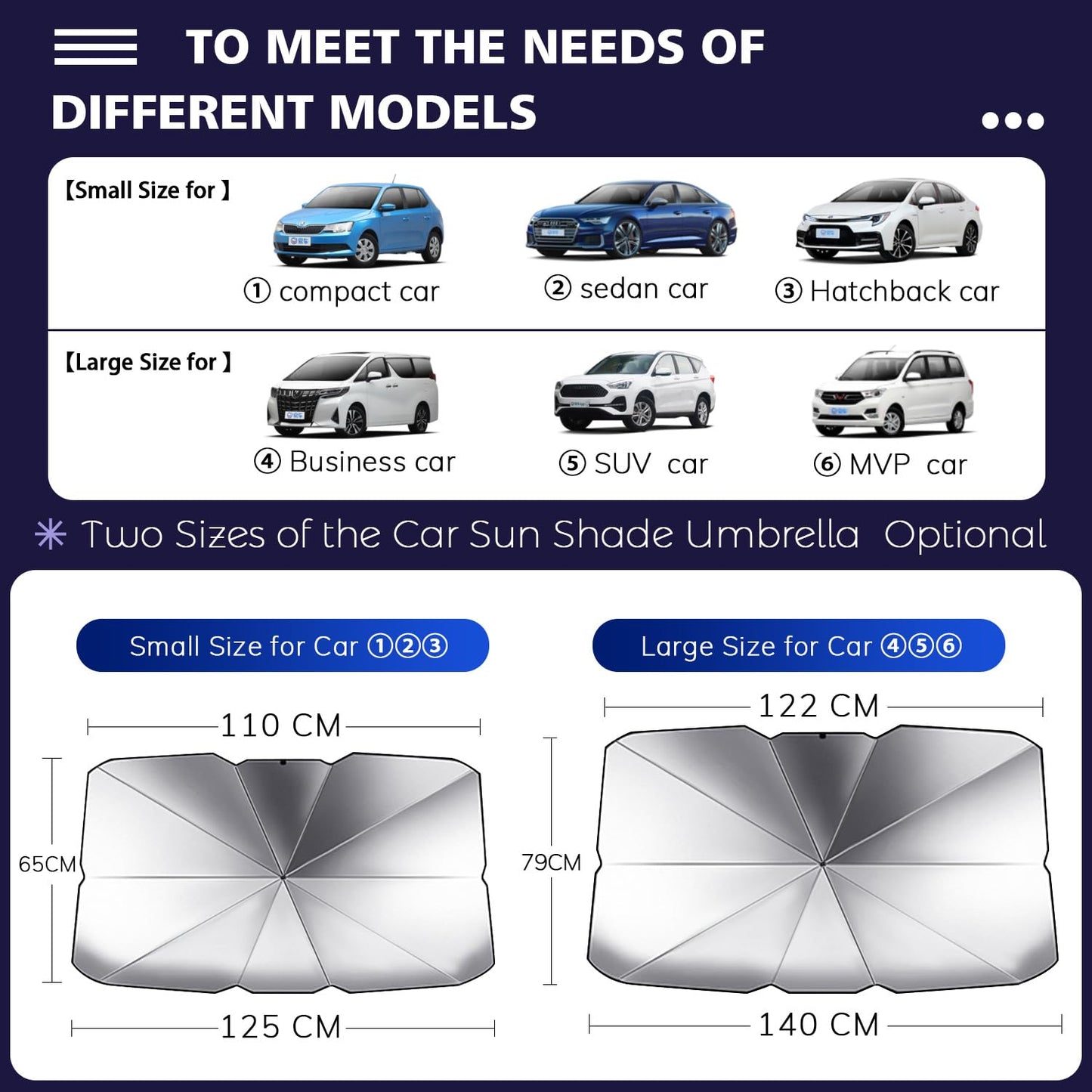 Foldable Car Windshield Sun Umbrella