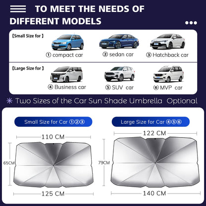 Foldable Car Windshield Sun Umbrella